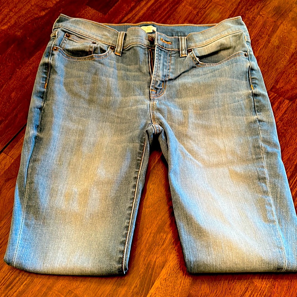 J Crew Light Wash, Crop Skinny Jeans, size 8